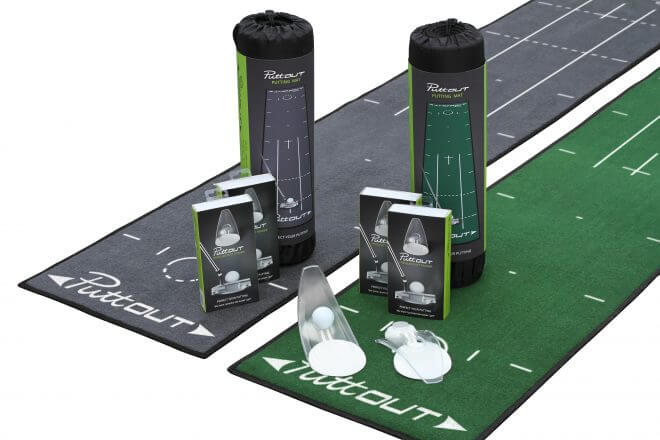 PuttOUT Pressure Putt Trainer with Deluxe Putting Mat