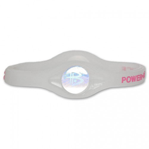 PowerBalance Wristband Clear with Pink text