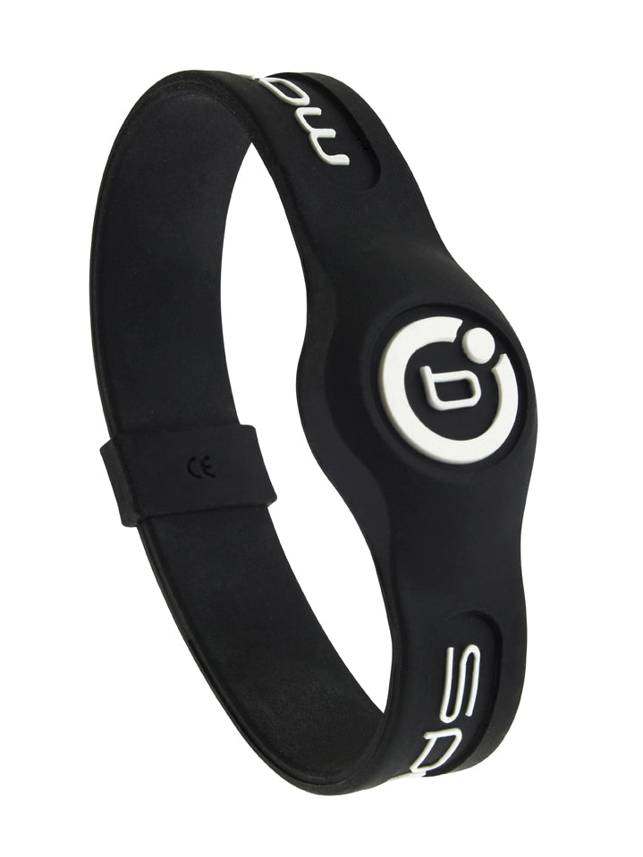 Bioflow Sport Wristband Black with White Text
