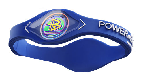 PowerBalance Wristband Blue with White text
