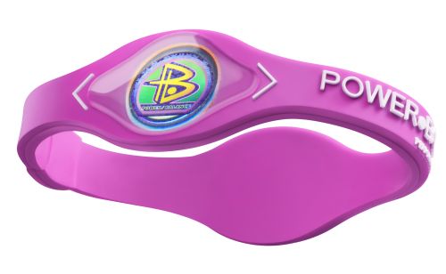 PowerBalance Wristband Pink with White text