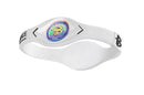 PowerBalance Wristband White with Black text